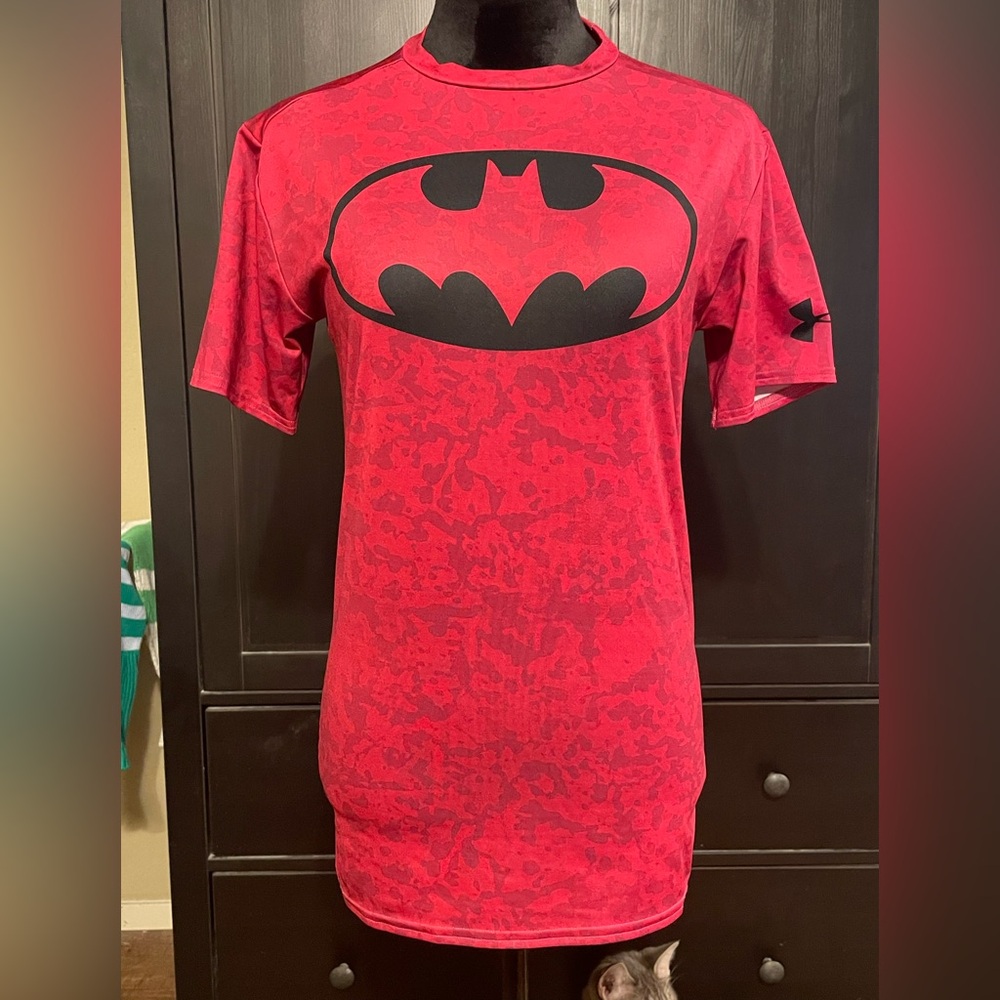 Under Armour Pink  Batman Short Sleeve Tee